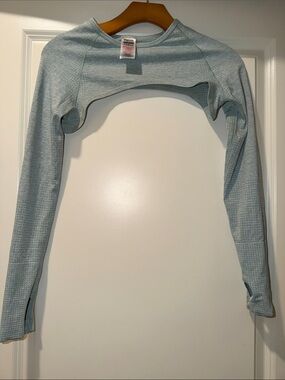 Gymshark Light Cropped Long-Sleeve Athletic Top